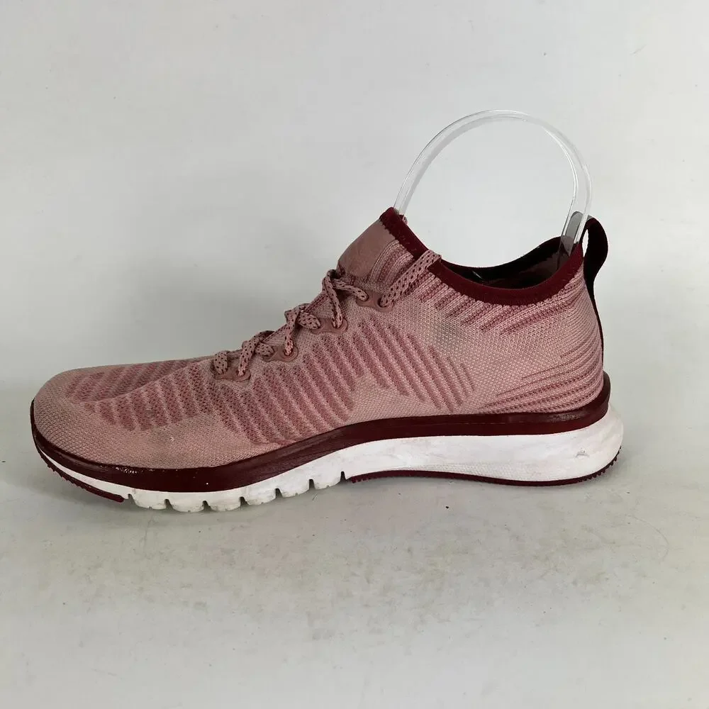 Reebok Print Smooth 2.0 Sneakers Women's 8.5 Pink Maroon Running Shoes CN1743